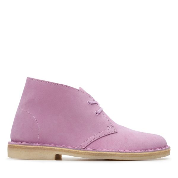 Clarks Womens Desert Boot Ankle Boots Lavender | CA-8245761